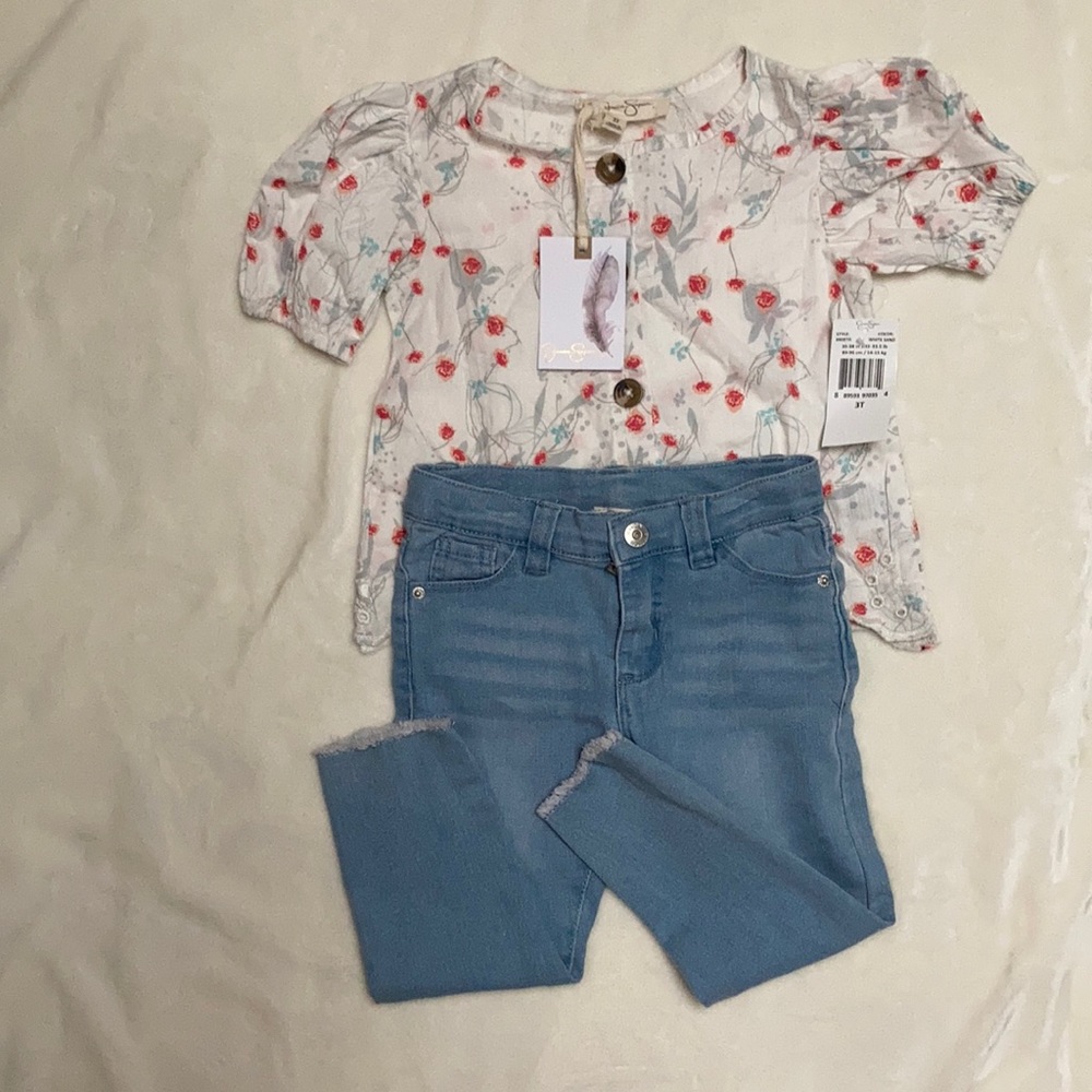 NWT Jessica Simpson blouse and jeans
